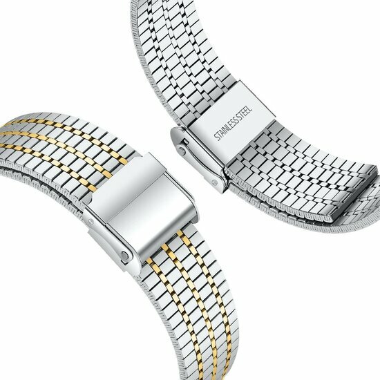 Stalen bandje - Zilver met goud - Samsung Galaxy Watch 9 - 40mm / 44mm