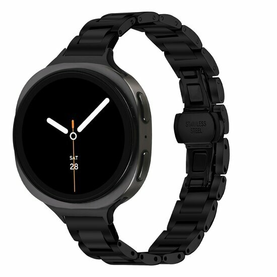 Slim fit stalen schakelband - Zwart - Samsung Galaxy Watch 9 - 40mm / 44mm