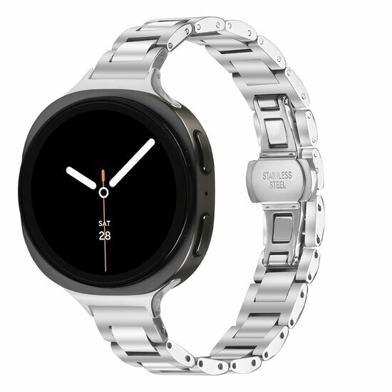 Slim fit stalen schakelband - Zilver - Samsung Galaxy Watch 9 - 40mm / 44mm