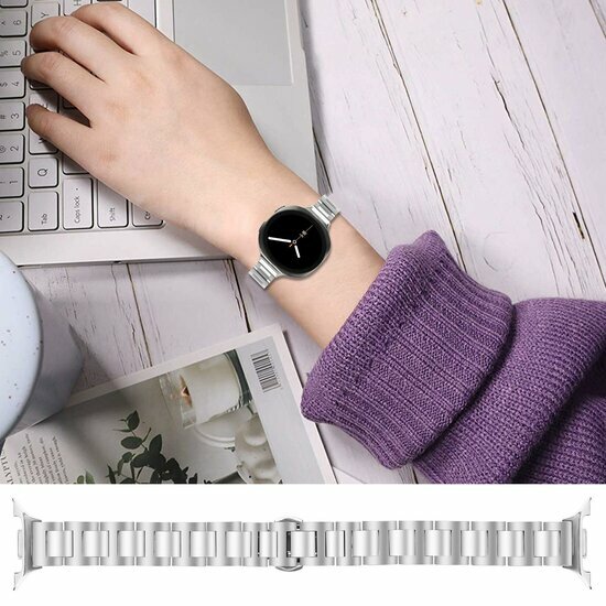 Slim fit stalen schakelband - Zilver - Samsung Galaxy Watch 9 - 40mm / 44mm