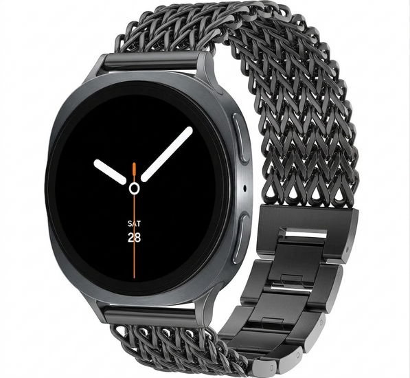 Gevlochten RVS band - Zwart - Samsung Galaxy Watch 9 - 40mm / 44mm