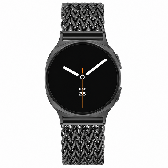 Gevlochten RVS band - Zwart - Samsung Galaxy Watch 9 - 40mm / 44mm