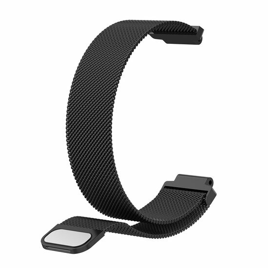 Milanese bandje - Small - Zwart - Garmin Approach S20