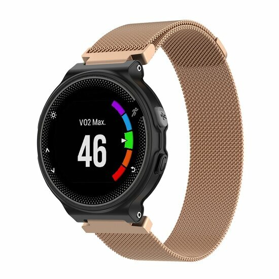 Milanese bandje - Small - Champagne goud - Garmin Approach S20