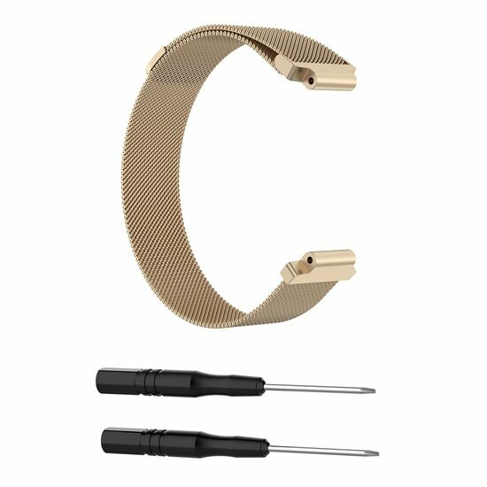 Milanese bandje - Large - Vintage goud - Garmin Approach S20