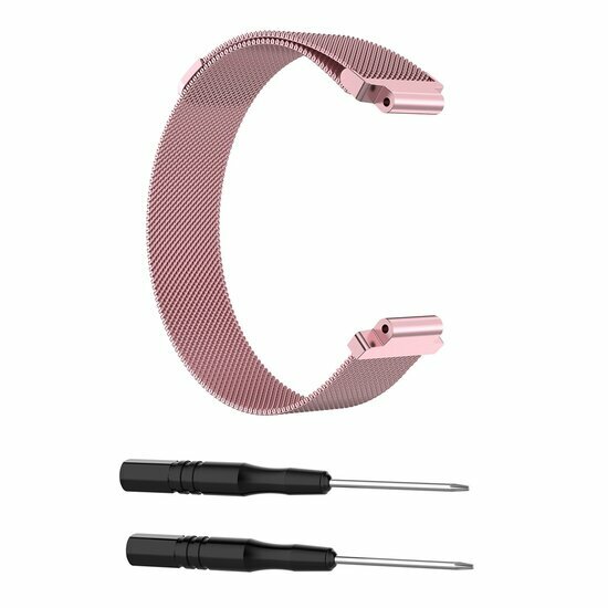 Milanese bandje - Large - Ros&eacute; goud - Garmin Approach S20