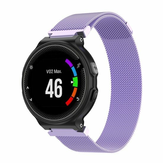 Milanese bandje - Large - Paars - Garmin Approach S20