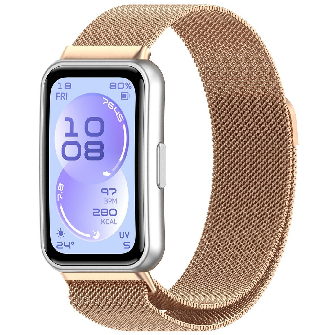 Milanese bandje - Champagne goud - Huawei Band 11 / 11 pro