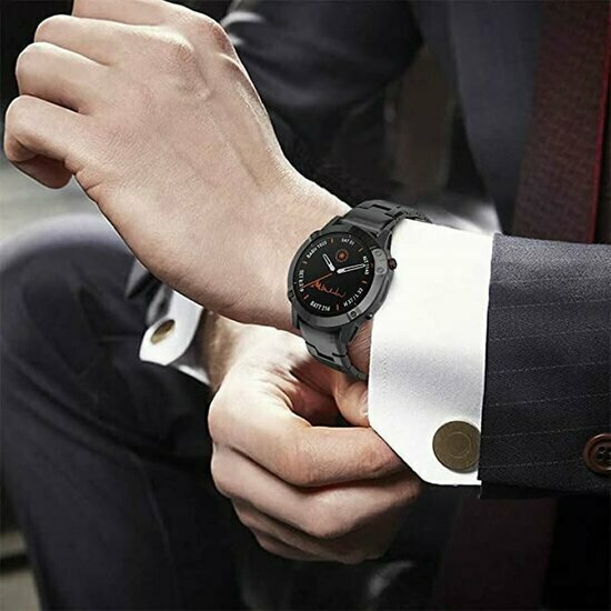 Titanium schakelband - Zwart - Garmin Fenix 9 / 9 pro - 47mm