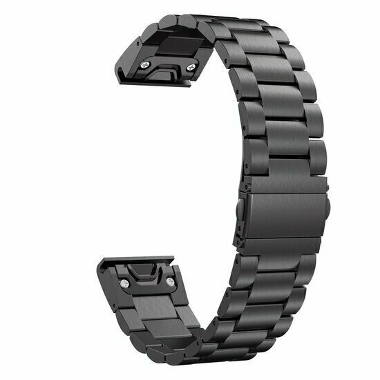 Stalen schakelband - Zwart - Garmin Fenix 9 / 9 pro - 47mm