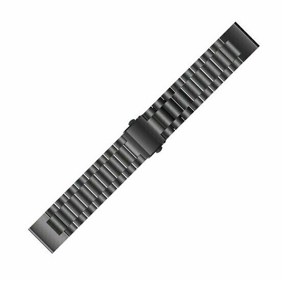 Stalen schakelband - Zwart - Garmin Fenix 9 / 9 pro - 47mm