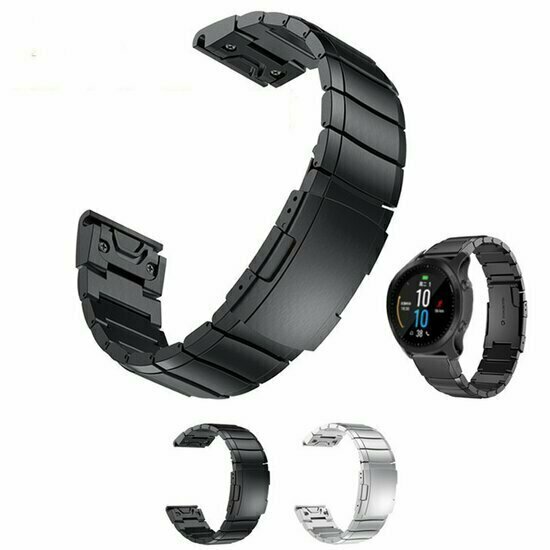 Stainless steel schakelband - Zilver - Garmin Fenix 9 / 9 pro - 47mm