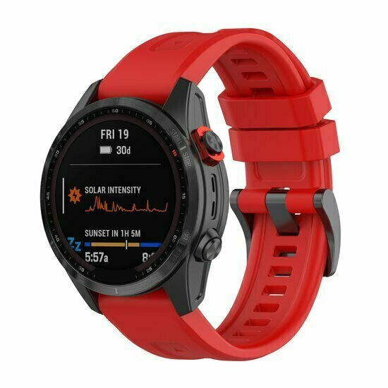 Siliconen sportbandje - Rood - Garmin Fenix 9 / 9 pro - 47mm