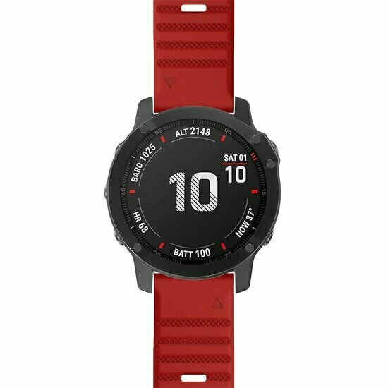 Siliconen bandje - Rood - Garmin Fenix 9 / 9 pro - 47mm