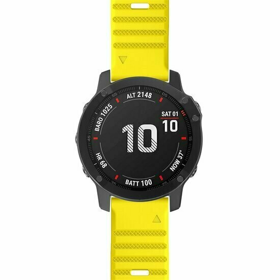 Siliconen bandje - Geel - Garmin Fenix 9 / 9 pro - 47mm