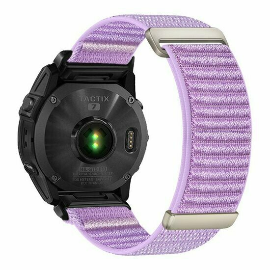 Nylon Sport Loop bandje - Paars - Garmin Fenix 9 / 9 pro - 47mm