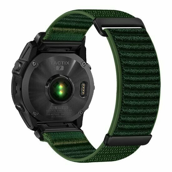 Nylon Sport Loop bandje - Donkergroen - Garmin Fenix 9 / 9 pro - 47mm