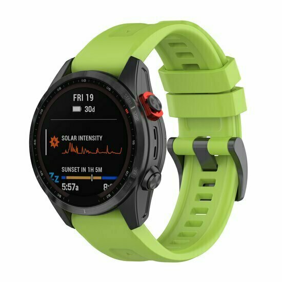Siliconen sportbandje - Groen - Garmin Fenix 9 / 9 pro - 43mm