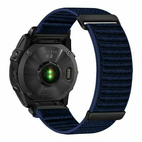 Nylon Sport Loop bandje - Donkerblauw - Garmin Fenix 9 / 9 pro - 43mm