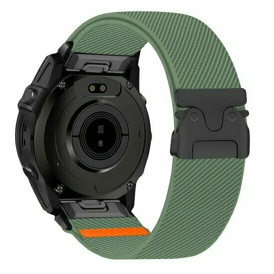 Nylon bandje met parachute sluiting - Groen - Garmin Fenix 9 / 9 pro - 43mm