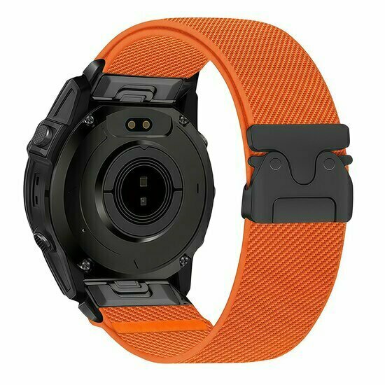 Nylon bandje met parachute sluiting - Oranje - Garmin Fenix 9 / 9 pro - 43mm