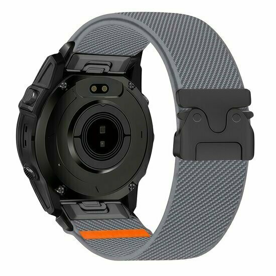 Nylon bandje met parachute sluiting - Grijs - Garmin Fenix 9 / 9 pro - 43mm