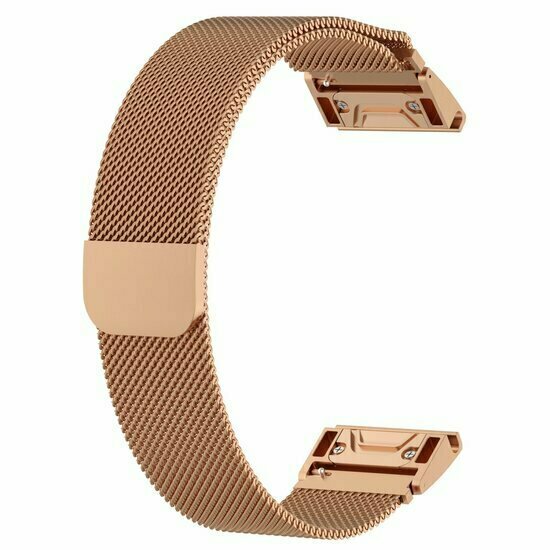 Milanese bandje - Ros&eacute; goud - Garmin Fenix 9 / 9 pro - 43mm