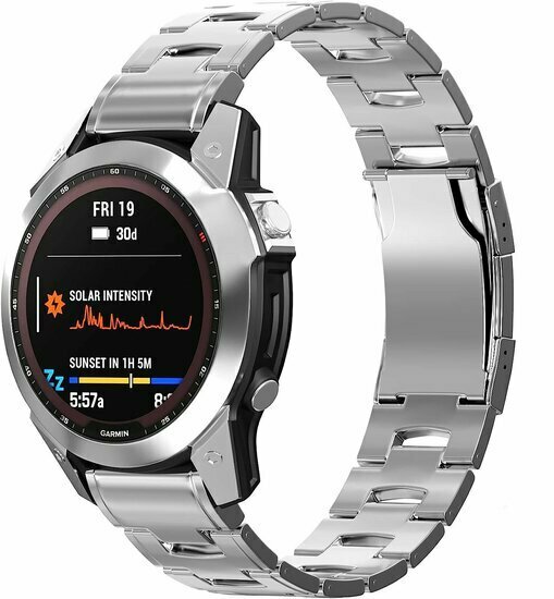 Titanium schakelband - Zilver - Garmin Fenix 9 / 9 pro - 51mm