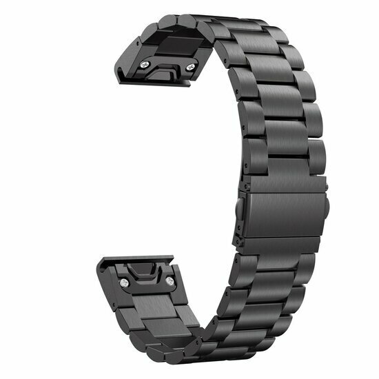 Stalen schakelband - Zwart - Garmin Fenix 9 / 9 pro - 51mm