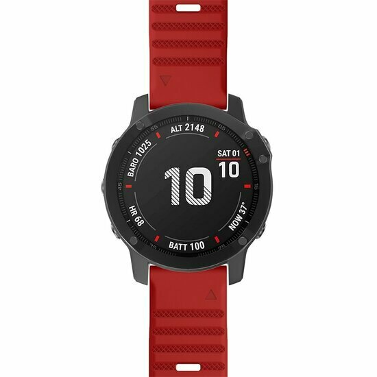 Siliconen bandje - Rood - Garmin Fenix 9 / 9 pro - 51mm