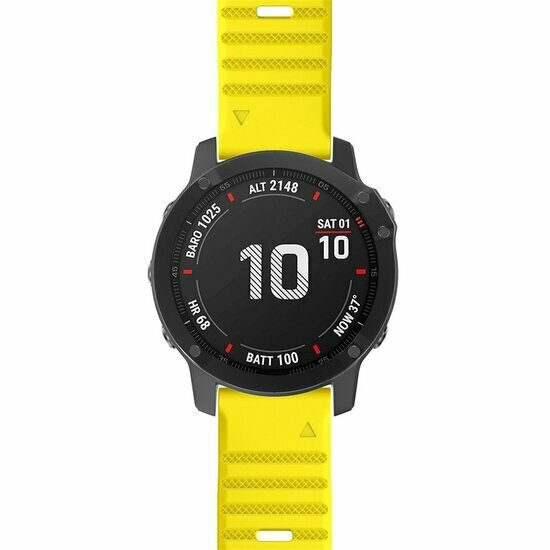 Siliconen bandje - Geel - Garmin Fenix 9 / 9 pro - 51mm