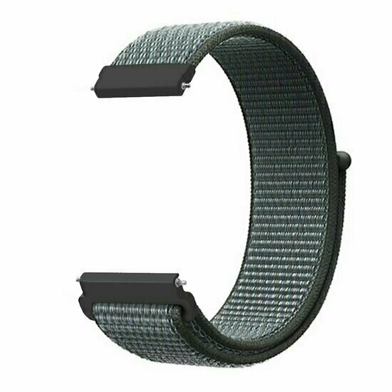 Sport Loop nylon bandje - Donkergrijs / blauw gem&ecirc;leerd - Huawei Watch GT 6 / GT 7 / GT 6 pro / GT 7 pro - 46mm