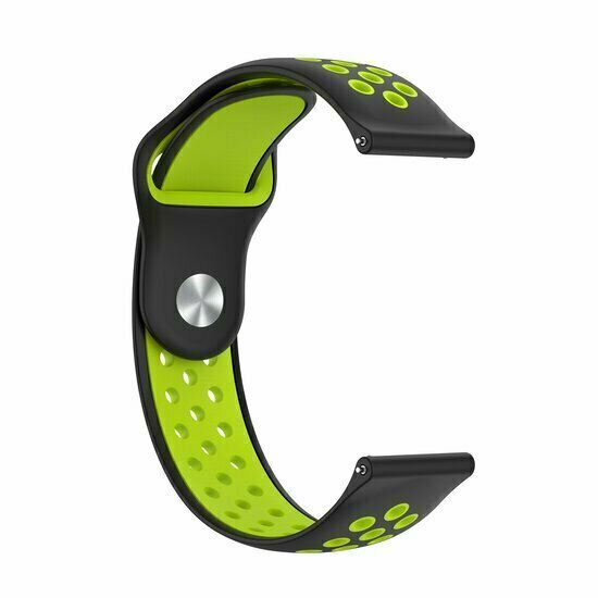 Sport Edition siliconen band - Zwart + groen - Huawei Watch GT 6 / GT 7 / GT 6 pro / GT 7 pro - 46mm