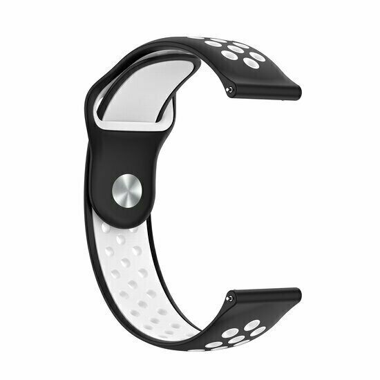 Sport Edition siliconen band - Zwart + wit - Huawei Watch GT 6 / GT 7 / GT 6 pro / GT 7 pro - 46mm