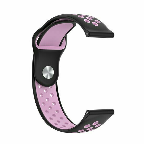 Sport Edition siliconen band - Zwart + roze - Huawei Watch GT 6 / GT 7 / GT 6 pro / GT 7 pro - 46mm