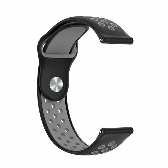 Sport Edition siliconen band - Zwart + grijs - Huawei Watch GT 6 / GT 7 / GT 6 pro / GT 7 pro - 46mm