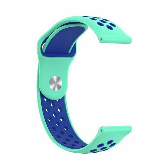 Sport Edition siliconen band - Mintgroen + blauw - Huawei Watch GT 6 / GT 7 / GT 6 pro / GT 7 pro - 46mm