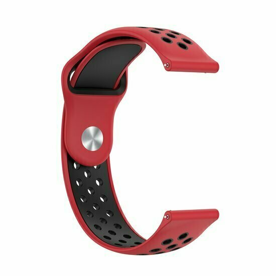 Sport Edition siliconen band - Rood + zwart - Huawei Watch GT 6 / GT 7 / GT 6 pro / GT 7 pro - 46mm