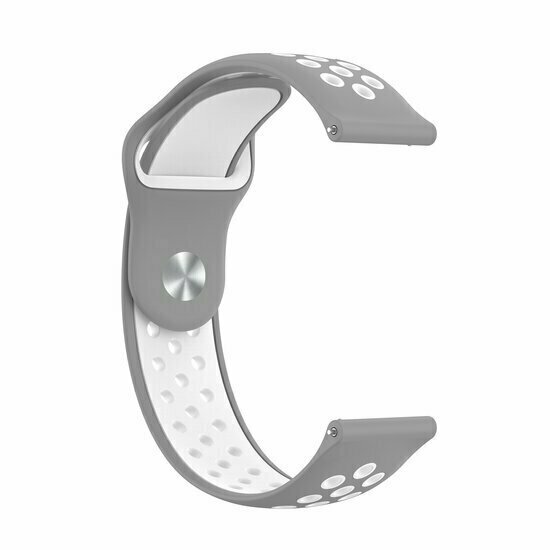 Sport Edition siliconen band - Grijs + wit - Huawei Watch GT 6 / GT 7 / GT 6 pro / GT 7 pro - 46mm