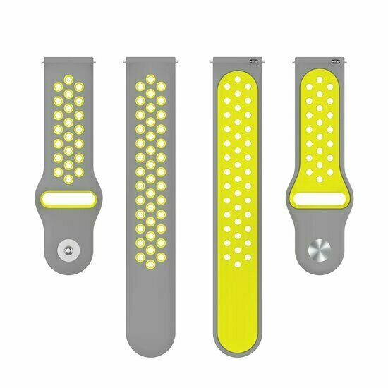 Sport Edition siliconen band - Grijs + geel - Huawei Watch GT 6 / GT 7 / GT 6 pro / GT 7 pro - 46mm