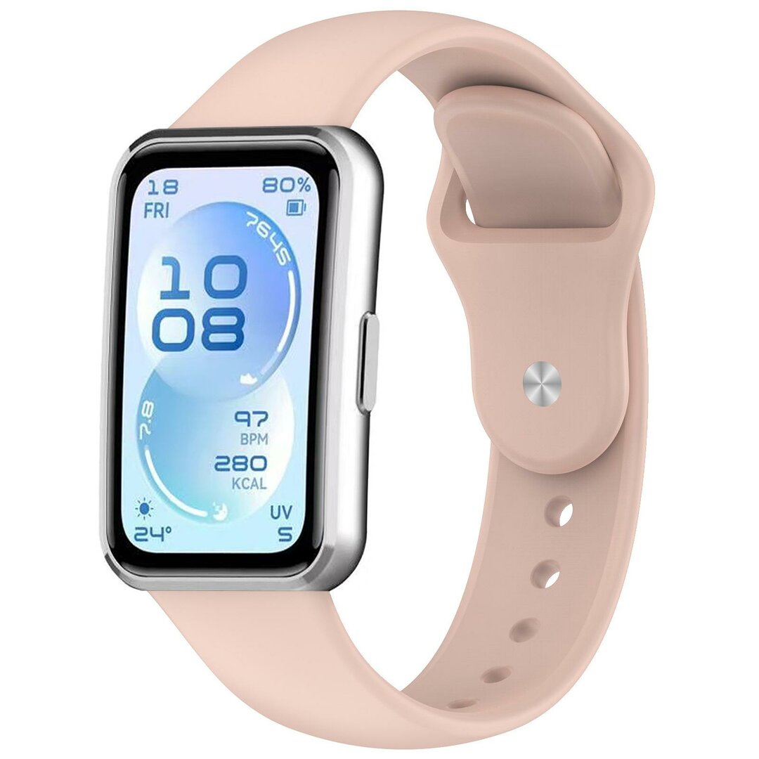 Siliconen bandje - Lichtroze - Huawei Band 11 / 11 pro