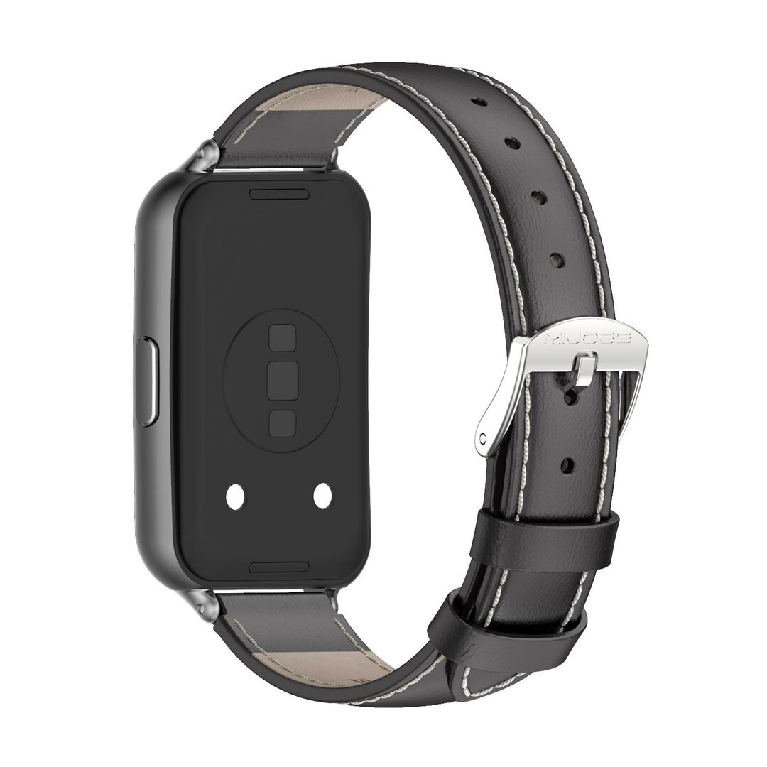 Leren bandje - Zwart - Huawei Band 11 / 11 pro