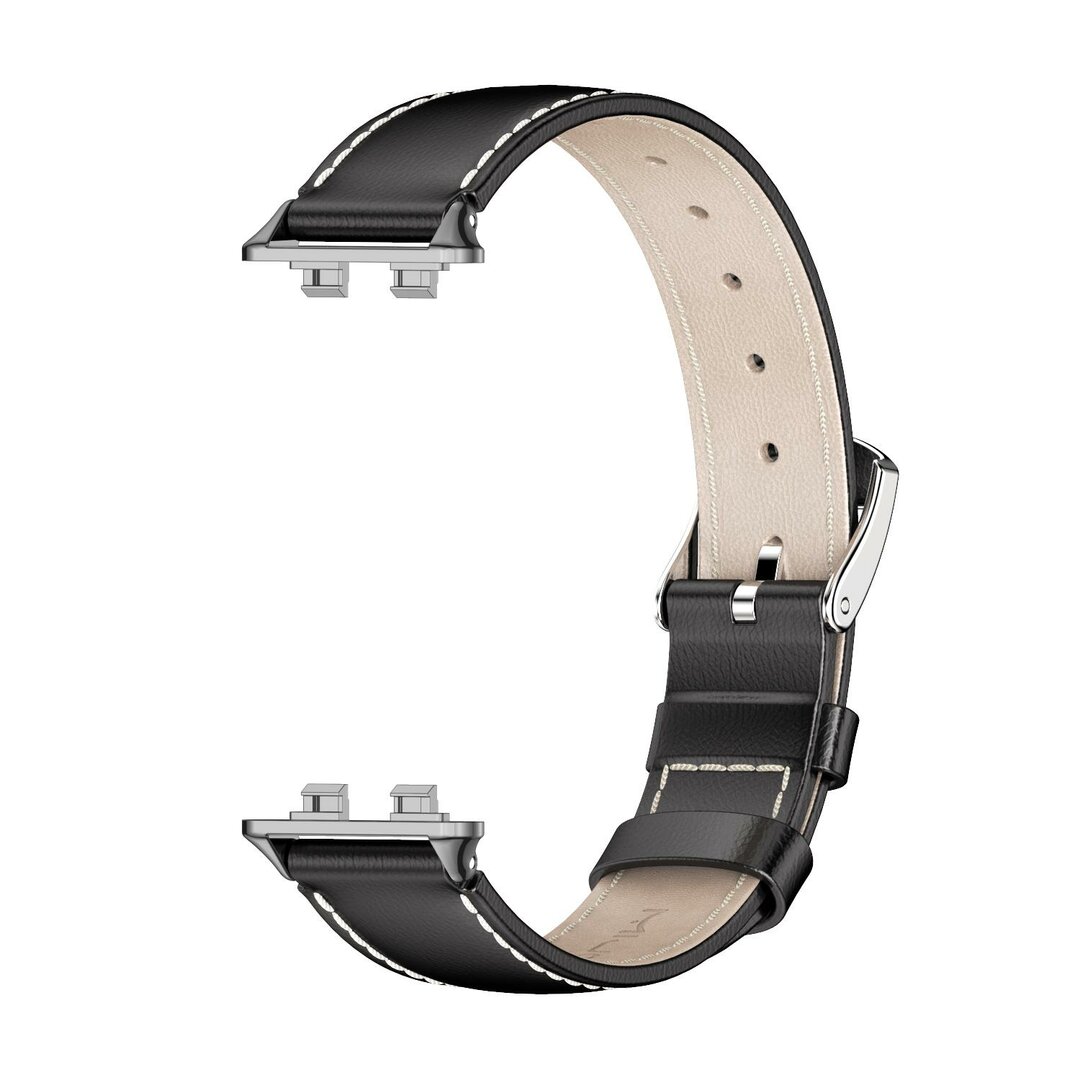 Leren bandje - Zwart - Huawei Band 11 / 11 pro