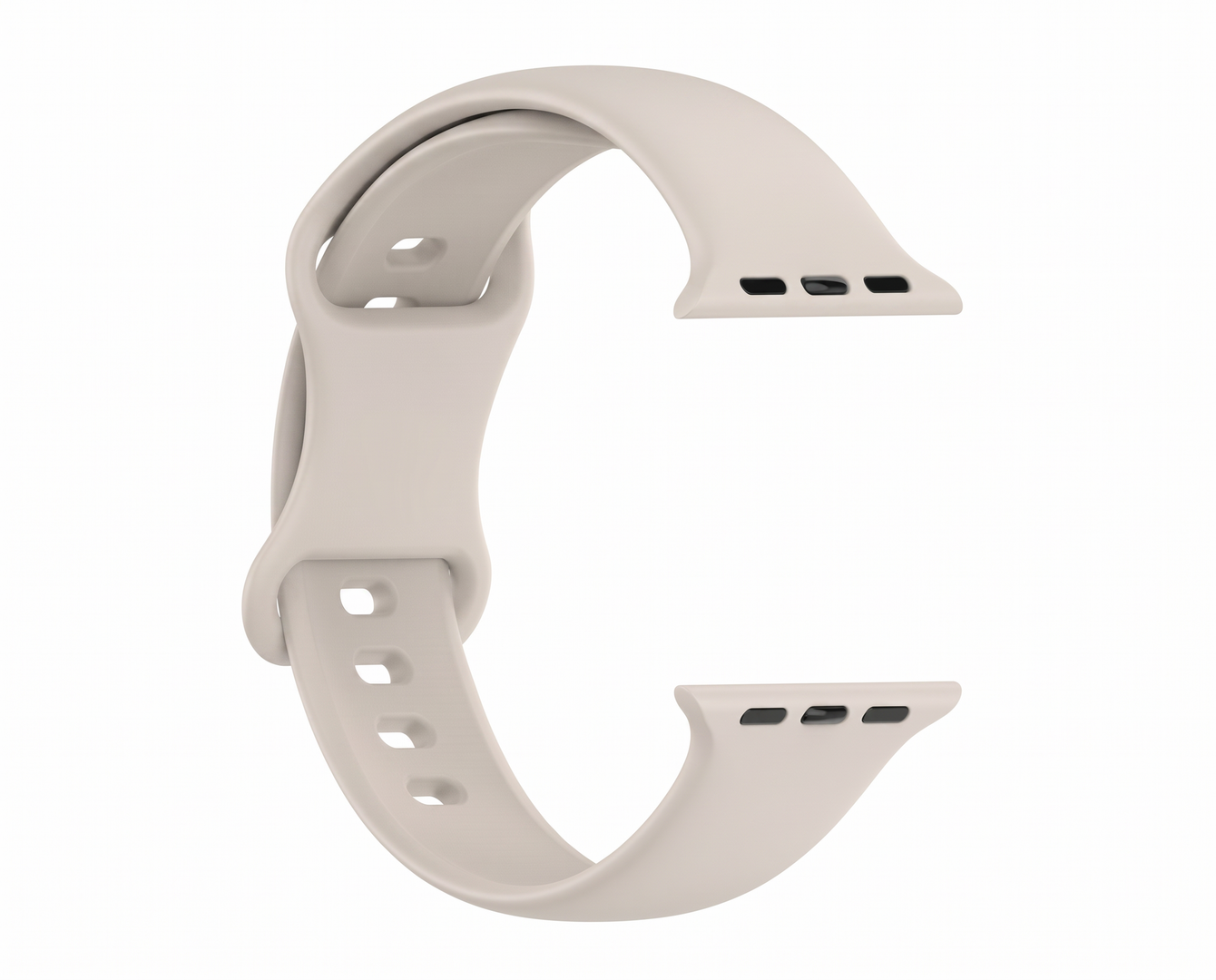 Siliconen sportbandje - Sterrenlicht / starlight - Maat: M/L - Geschikt voor Apple Watch 38mm / 40mm / 41mm / 42mm