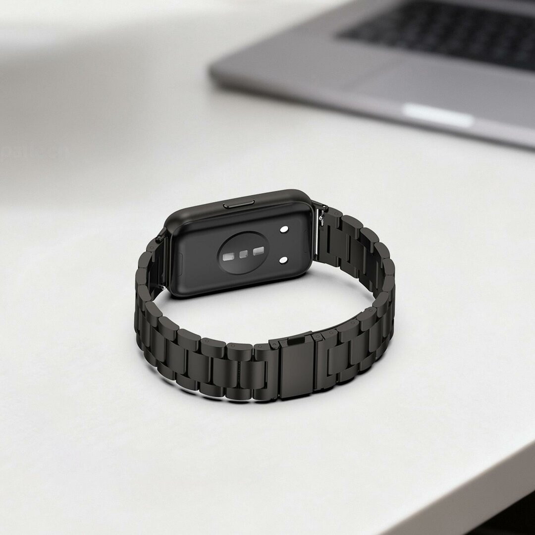 Stalen schakelband - Zwart - Huawei Band 11 / 11 pro