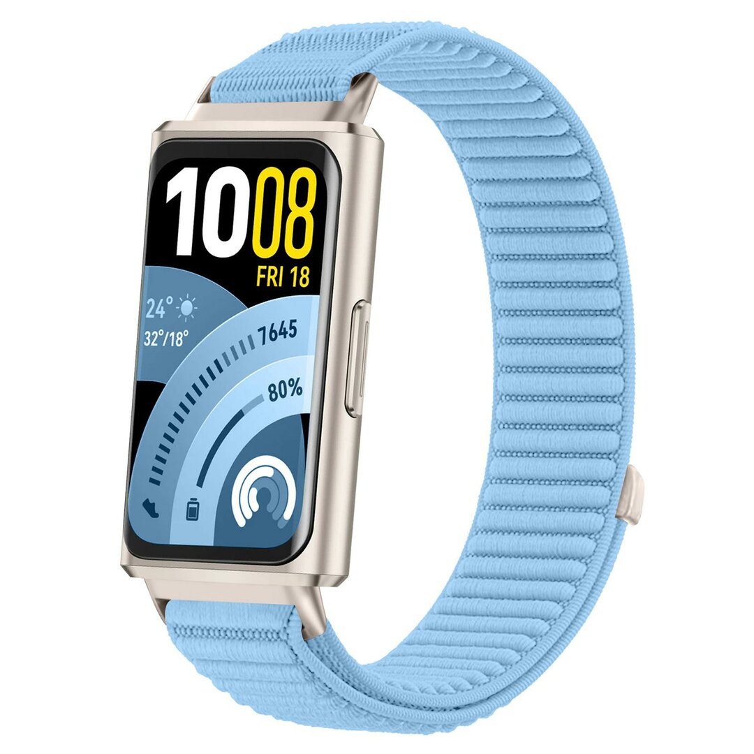 Nylon ribbelbandje - Blauw - Huawei Band 11 / 11 pro