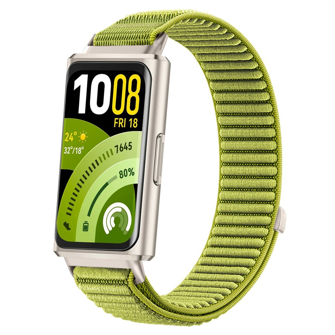 Nylon ribbelbandje - Groen - Huawei Band 11 / 11 pro