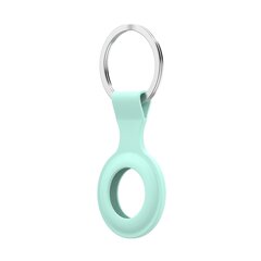 AirTag case - draagbare silicone beschermhoes voor Apple AirTags, met sleutelhanger - turquoise