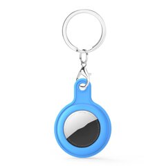 AirTag case gel series - sleutelhanger met ring - blauw