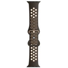 Sportbandje met extra lus - Donkerbruin + Lichtbruin - Geschikt voor Apple Watch 38mm / 40mm / 41mm / 42mm